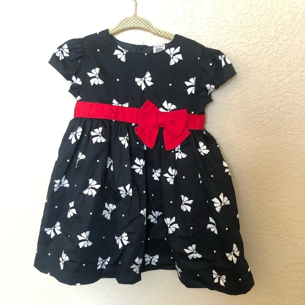 Carter’s Black and Red Bow‎ Dress Holiday
